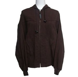 Ezze Wear Brown Long Sleeve Hooded Jacket